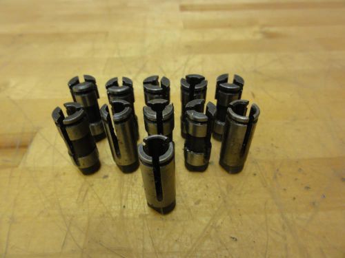 (11) assorted size #1 procunier tap tapping collets, 1&#034; long, 3/8&#034; diameter for sale