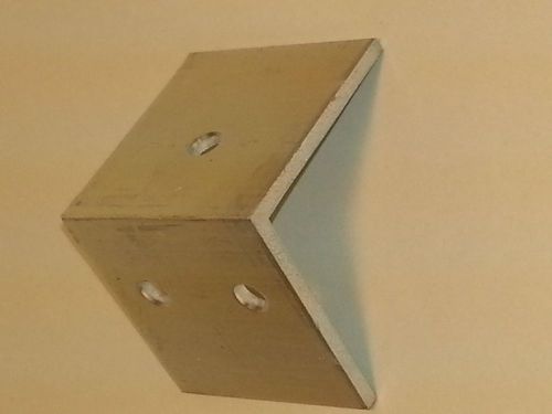 2&#034; x 2&#034; x 1/8&#034; x 2&#034; long 6061 aluminum angle with 3 holes shop fabricated - 20 for sale