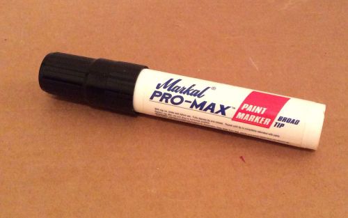 Markal Pro Max Paint Marker Black Broad Tip New Unprimed Art Hobby Graffiti