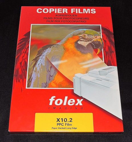 Folex copier film x-10.2 ppc clear film a4 100 sheets. new for sale