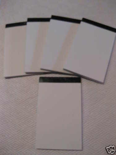 LOT OF 5 POCKET JOTTER NOTEPADS- 3 &#034; X 5 &#034; REFILLS-FIT FISHER NITENOTE