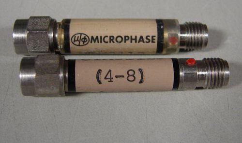 (2) microphase ctm 348hj tunnel diode back rf detectors 4-8ghz sma m-f tested for sale