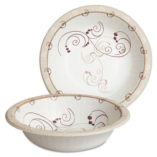 Symphony Paper Dinnerware, Heavyweight Bowl, 12oz, Tan, 125/Pack