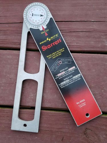 Starrett Pro Site Series No. 505A Miter Saw 12&#034; Protractor - FREE SHIPPING