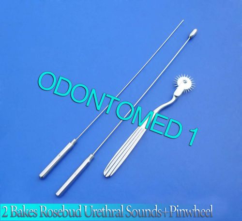 2 Pcs Bakes Rosebud Urethral Sounds 1mm+8mm,Pinwheel