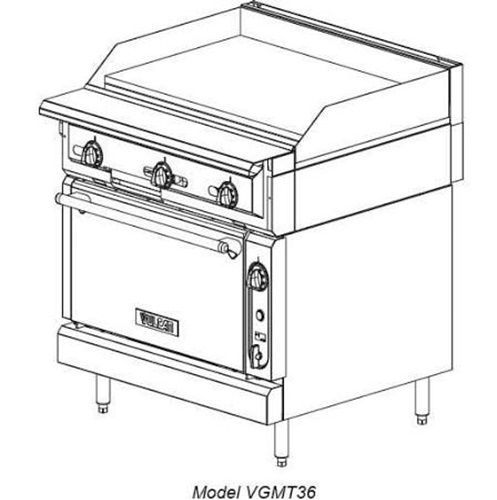 Vulcan VGMT36 V Series Heavy Duty Range gas 36&#034; modular griddle