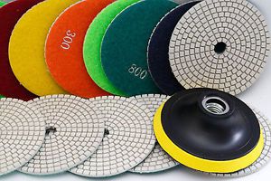 Wet Dry Diamond Polishing Pads 4 Inch Set For Granite Concrete stone AA Quality