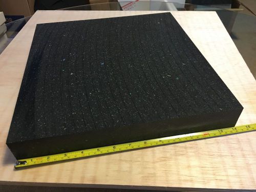 UHMW Polyethylene Repro Plastic Sheet BLACK 2&#034; x 14&#034; x 14.5&#034;