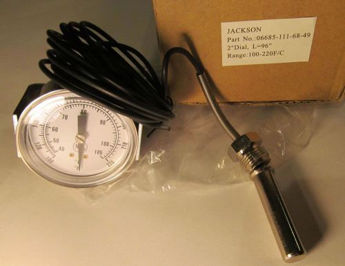 JACKSON 6685-111-68-49 COMMERCIAL DISHWASHER 2&#034; DIA WASH THERMOMETER 100°-220°