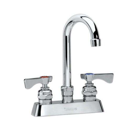 Krowne 15-325L - Royal 4&#034; Center Deck Mount Faucet 3.5&#034; Gooseneck Spout Low Lead