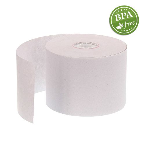 Royal 2-1/4&#034; x 130&#039; White Bond 1 Ply Register Rolls, Package of 40, RR1225