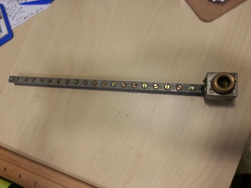 Aluminum Ground Bar AL9CU - Unknown Maker - 23 Terminal, 19 screws, 11.5&#034; Long