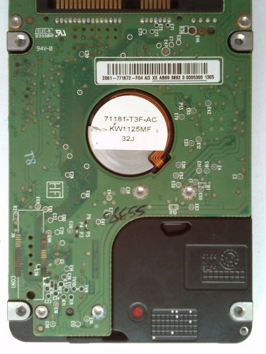 Western Digital WD3200BEVT 320GB PCB Board:2060-771672-004 REV A 2.5&#034; SATA