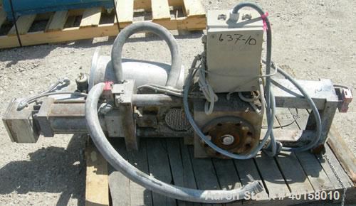 Used- Beringer 4.5&#039;&#039; Hydraulic Screen Changer, Model 4UL, maximum 600 deg F and