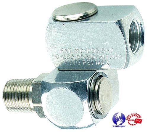 Tru-Flate 21-607 1/4 NPT Male Fitting x 1/4 NPT Female Fitting Air Line Swivel F