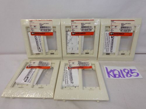 LOT OF 5 WIREMOLD 5407 NM IN LINE DEVICE BRACKET TWIN CHANNEL IVORY NEW