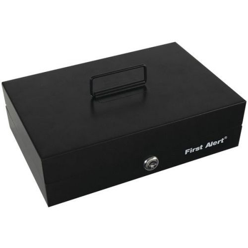 First Alert 3026F Steel Cash Box w/Money Tray - Powder Coat Finish