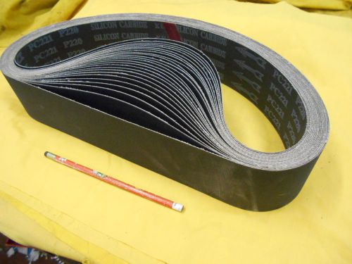 25 NEW SANDING BELTS 3&#034; x 41 1/2&#034; x 220 grit belt sander abrasive PES PC221