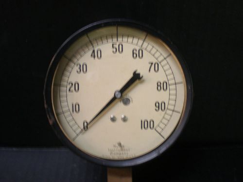 VINTAGE MARSH COMPOUND PRESSURE GAUGE 5 INCHES RETRO DECCO STEAMPUNK GARAGE TOOL