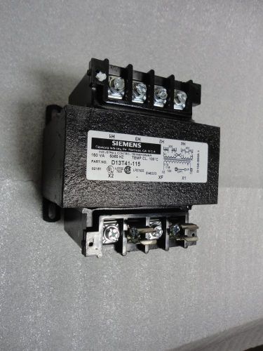 SIEMENS D13T41-115 IND. CONTROL TRANSFORMER; 150VA 50/60 HZ; TEMP CL. 105 C