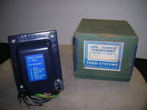 TODD Model 300-00 Power Transformer - NOS