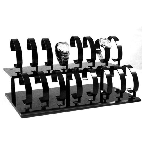 2-Tiers Bracelet Wrist Watch Bangle Display Stand Showcase Rack Holder