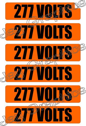 277 volt voltage &amp; conduit markers | stickers | decals | labels electrical 6x for sale