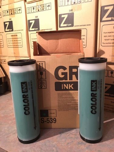 2 compatible riso green inks riso s-539 gr rc fr rp gr3750 rp3700 fr2950 fr3950 for sale