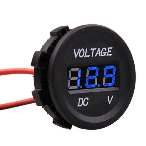 DC12V Blue LED Panel Digital Voltage Meter Display Volt meter Car Motorcycle JJ