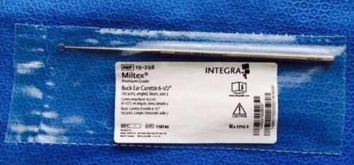 Integra Miltex Buck Ear Curette 6-1/2&#034; Angled, Blunt, Size 3 #19-298 NEW/SEALED