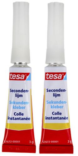 SUPER GLUE TESA INSTANT GLUE ADHESIVE SUPER COLA 2 x 3 Gr US