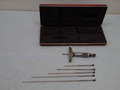 Starrett 449 blade depth micrometer 5-6,0-1,1-2,2-3,4-5,0-1 2.5 base for sale