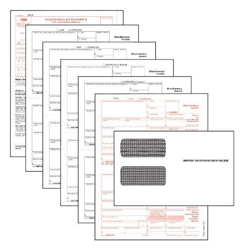 Tops TOPS 1099 Miscellaneous Income Tax Forms Kit, White, 24 Forms, 24