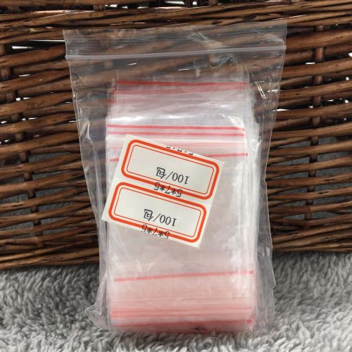 500Pcs 5*7CM Transparent Food Phone Card Valve Hermetic Bag Zip Lock Plastic