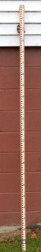 VINTAGE CHICAGO STEEL TAPE CO. WOOD &amp; METAL 4-METER GRADE RODS 2 SECTIONS