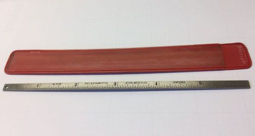 STARRETT  NARROW - 610N - 6&#034; LONG, TEMPERED STEEL RULER