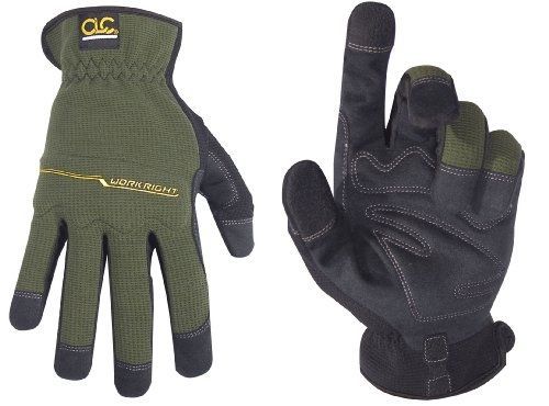 Custom Leathercraft 123L Workright Open Cuff Flex Grip Work Gloves, Large