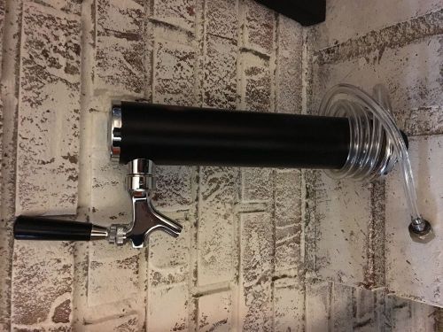 Single Tap Draft Beer 2&#034; Tower - Black Powder Coat- Bar Pub Kegerator Keg Faucet