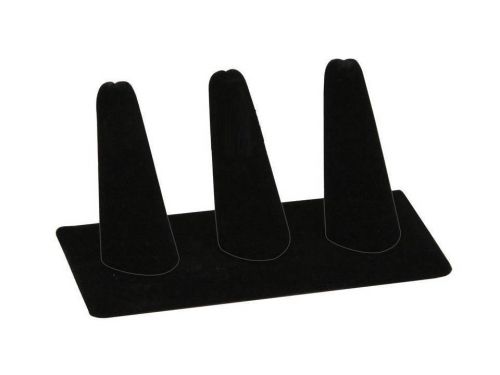 3 Finger Ring Display, Black Velvet