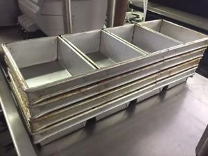 4 Heavy Duty Commercial Grade Metal Bread Baking 4 Loaf Pans