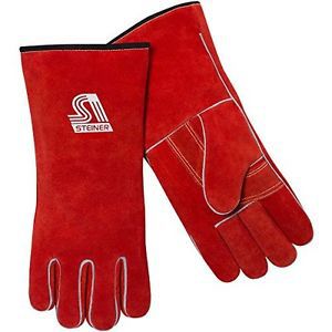 Steiner 022US-X ThermoCore Foam Lined Side Split Cowhide Stick Welding Gloves,