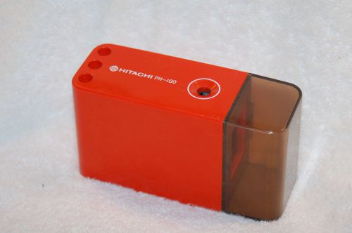 Vintage Hitachi PH-100 Battery Operated Pencil Sharpener Orange Made in Japan E1