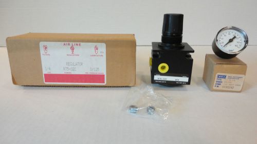 Air line regulator r75-02c  size 1/4  pressure range 0/125 with wika gage for sale
