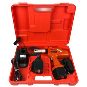 Huskie ECO-NDBG Robo Crimp Tool Set Battery Operated Crimper 2 Batteries Charger