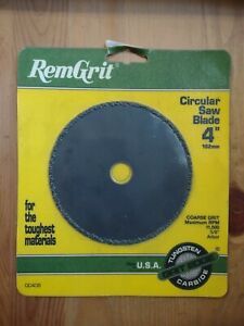 REMGRIT GC408 4&#034; DIAMETER 5/8&#034; ARBOR  TUNGSTEN CARBIDE SAW BLADE