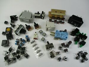 75pcs Switch Assortment-Toggle Tactile Slide Pushbutton Rocker Lever Micro Mini