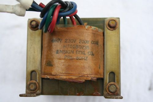 Ensign coil co. ht01bd235 transformer pri.460/230/200/v.60hz sec24v 75va  #7440. for sale