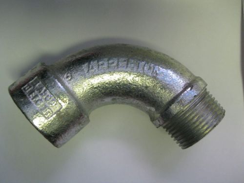 Lot of 10 appleton lmfl90-100 1&#034; male to female iron 90 deg conduit bushed elbow for sale