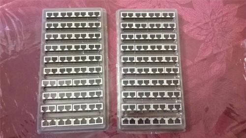 P86    Lot of 80 pcs MTJG-2-88-G01-FSB Ganged Telephone Jack 8P8C Side Entry