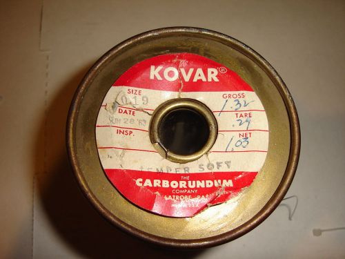 2 Feet Of .019 Kovar Wire 24 Inches Temper Soft Carborundum Co.